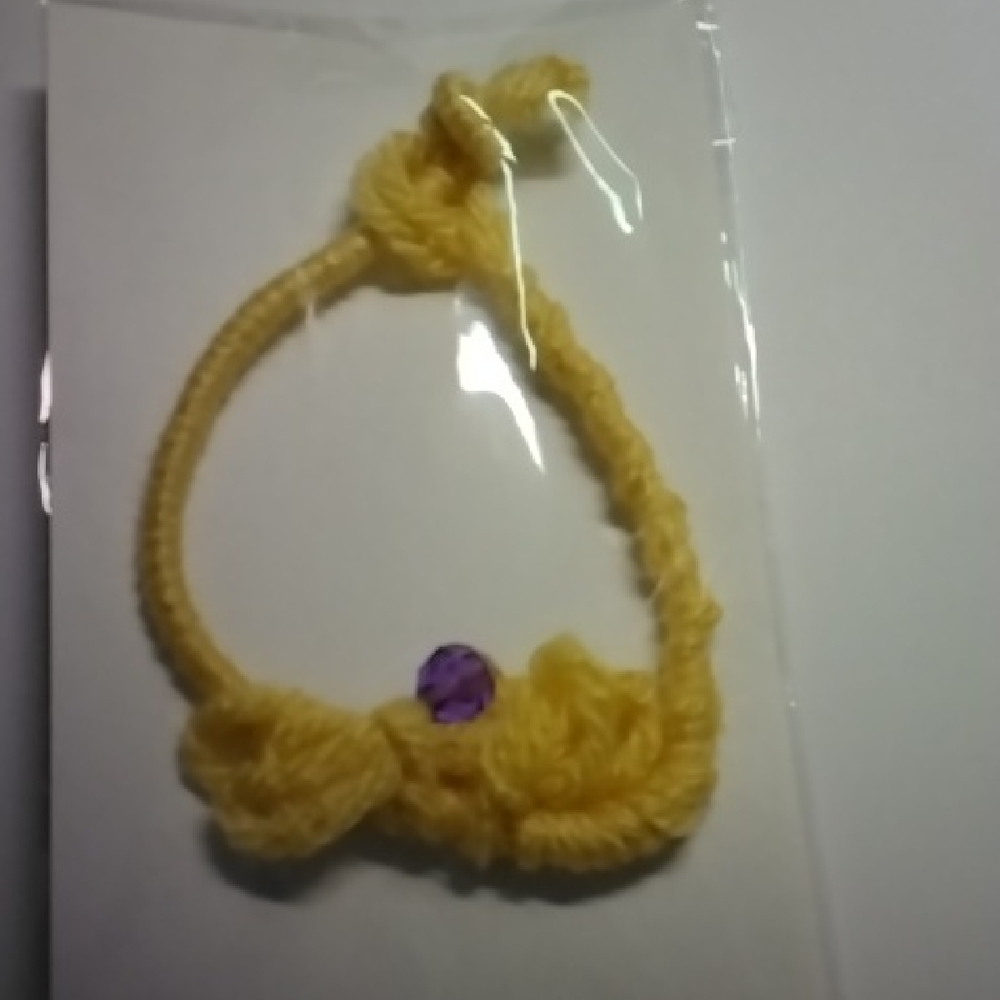 Lorena Espinoza Design Yellow Bracelet with Purple Detail